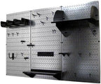 Wall Control Pegboard Organizer 4 ft. Metal Pegboard Standard Tool Storage Kit with Galvanized Toolboard and Black Accessories - Image 3