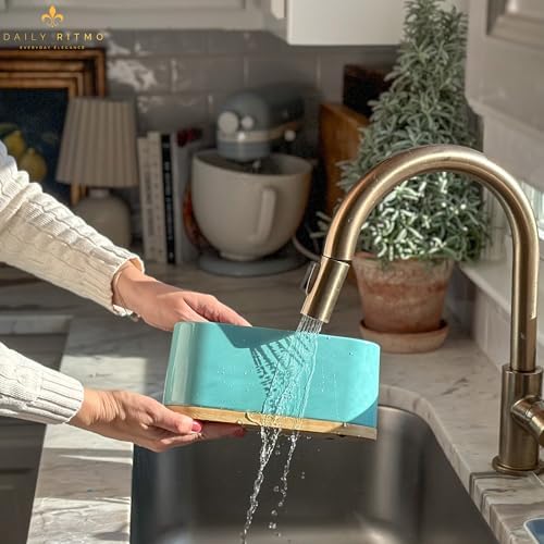 DAILY RITMO® Turquoise Aqua Countertop Silverware Holder - Image 5