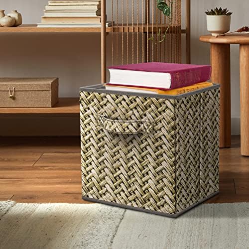 Sorbus 11 x 11 Storage Cubes, Foldable Fabric Bins (4 Pack) - Image 7