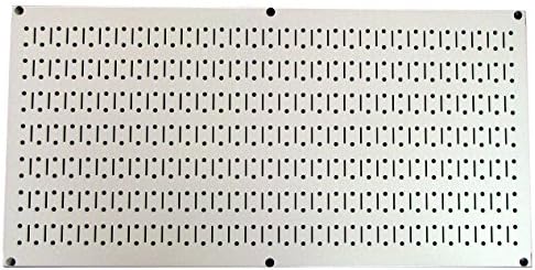 Wall Control Pegboard 16in x 32in Horizontal Beige Metal Pegboard Tool Board Panel by Wall+Control