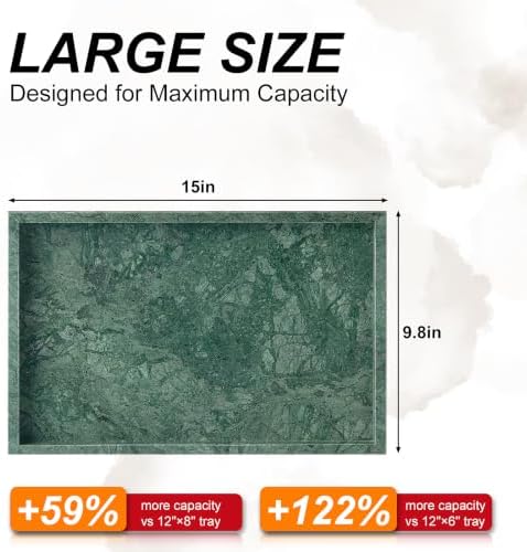 Real Natural Large Marble Tray for Bathroom, Vanity, Kitchen Counter - Image 2