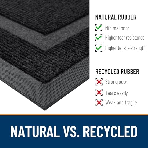 OLANLY Front Door Mat Outside 59x23, All-Season Heavy-Duty Rubber Doormat - Image 4