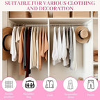 LemonRoad 50 Pack Short Neck Hangers Plastic Non-Slip, Rose Pink - Image 5
