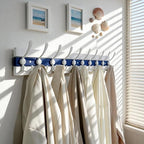 SKOLOO Coastal Coat Rack Wall Mount-38-1/8 Beach House Entryway Wooden Coat Hook with 10 Hooks for Hanging Coats, Hats or Towels, Oceanfront Cottage Core Collection, White & Blue, Pack of 2 - Image 4