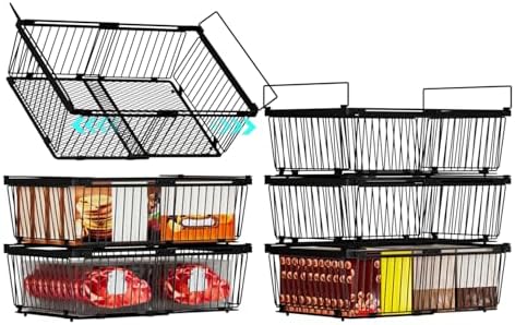 Large Freezer Organizer Bins for 10 to 20 Cu.Ft,Leak-Proof Bottom,6 Pack by ANJUBAN