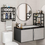Galood Over The Toilet Storage Bathroom Shelves Wall Mounted Black Sets - Image 3