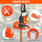 Upgraded Trimmer Rack Wall Mount - 8" Heavy Duty Weed Eater Hanger for Garage Wall, Garden Power Tool Holder Organizer Hooks for Grass Trimmer, Hedge Trimmer, Leaf Blower and Chainsaw, Orange, 4 Pack - Image 5