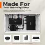 Rogierra 9" in-Wall Media Box,Recessed TV Outlet & Structured Media Enclosure, WiFi-Friendly Cable Management for Roku, Apple TV, Fire TV Stick, Compatible with Samsung One Connect Mini - Image 2
