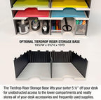 Ultimate Office TierDrop Desktop Organizer Sorter, 8 Compartment, 2-Wide - Image 4