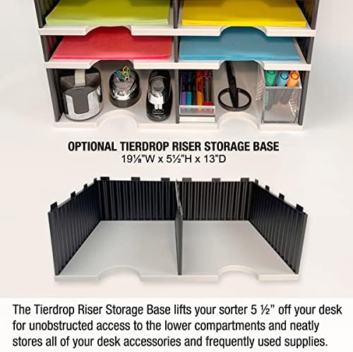 Ultimate Office TierDrop Desktop Organizer Sorter, 4 Compartment, 2-Wide - Image 4