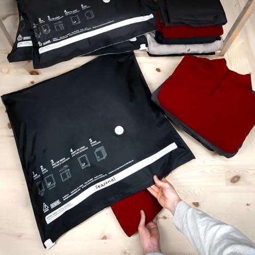 MAX Shrink-Pak Vacuum Seal Storage Bags for Clothing, Travel, Bedding | Tear-Proof, Dual-Valve Space Saver Compression Bags - 1 Large, 1 XL, 1 Jumbo (Pack of 2) - Image 2