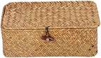 Natural Woven Seagrass Storage Basket (L) - Image 3