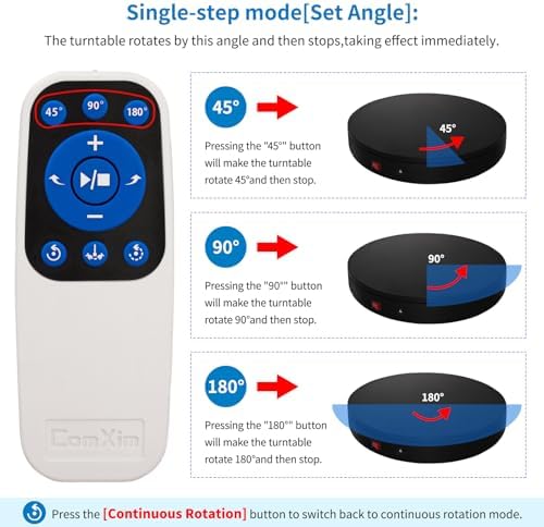 19.7In Remote Large Motorized electric turntable Rotating platform Photography Turntable Motorized lazy susan Base giratoria para for Photography,3D Scanner,Heavy duty display(Load Range:220~500lbs) - Image 4