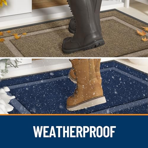 OLANLY Front Door Mat Outside 47x34, All-Season Heavy-Duty Rubber Doormat - Image 3