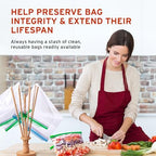 Plastic Bag and Bottle Dryer - Patented; Multi-Purpose Drying Rack Saves Money and the Planet. Folds for Easy Storage - Image 6