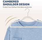 YSSOA 70 Packs Velvet Hangers, Non Slip Space Saving Suit Hangers, Heavy Duty Clothes Hangers with 360° Rotatable Hook for Coats, Pants, White - Image 6