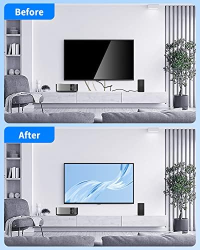 Recessed Outlet Box for Wall Mount TV, Behind TV Outlet Box with Dual Power Receptacle, in Wall Cable Management Kit, TV Cord Hider for Home Office, White - Image 3