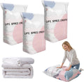 No Pump Vacuum Storage Bags, No Pump Large Vacuum Storage Compression Bags, Thick Airtight Reusable Organizer for Clothes Comforters Travel Moving Closet Storage，3：19.6 * 27.5in by Mrkyy