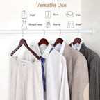 TOPIA HANGER Wooden Suit Hangers with Adjustable Metal Clips (20 Pack), Solid Wood Clothes Hangers, 360° Swivel Hook, Premium Retro Finish Pants Hangers for Clothes Coat, Jeans, Blouse- Cherry CT28M20 - Image 5