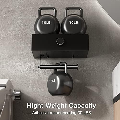 VOLDRA Toilet Paper Holder with Shelf Black Wipes Dispenser for Bathroom Toilet Paper Holder with Storage Upgrade Drawer Design Toilet Tissue Holder Adhesive Small Bathroom Shelf Wall Mount - Image 5