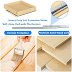 WelFurGeer Heavy-Duty Plywood Pull-Out Cabinet Drawers, 23" W x 22" D Pull Out Drawer for Cabinet, Smooth Slide-Out Shelves for Kitchen Cabinets, Durable Pullout Drawers for Home Kitchen Organization - Image 5