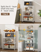 Golpart Shelves Storage Shelf Wire Closet Bathroom Organizers Metal Pantry - Image 7