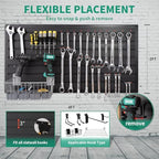 FRAYSCENT Slat Wall Paneling Garage Slat Wall Storage Systems Slatwall Panels Power Tool Organizer Wall Mount, PVC Garage Storage & Organization Products Slate Board (Black, 4ft x 2ft) - Image 2