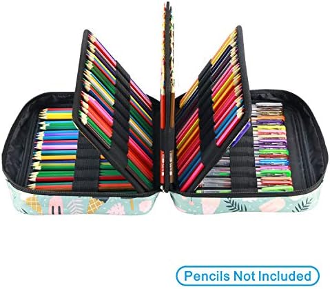 YOUSHARES Colored Pencil Case 220 Slots Pen Case Organizer With Handy Wrap & Zipper, Multilayer Holder for Prismacolor Colored Pencils & Gel Pen (Ice-Cream) - Image 5