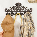 Sungmor Vintage Cast Iron Chrysanthemum Coat Hook with 5 Hooks - Image 3