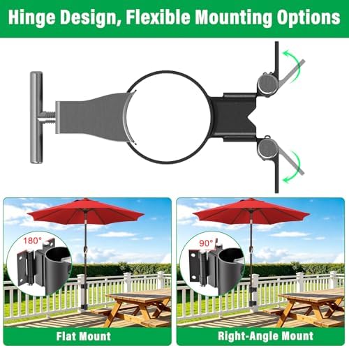 Deck Railing Umbrella Holder for 1-2" Patio Umbrella Poles - Image 4