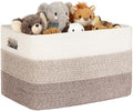 86L Large Woven Laundry Basket Hamper with Handles, Gradient Brown by SunNewt