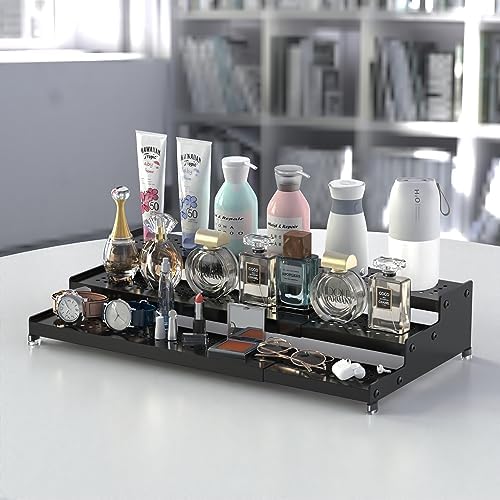 Jojocross Metal Spice Rack Organizer for Cabinet, 3 Tier Expandable Spice Storage shelf, Great for Kitchen Cabinets, Cupboard,Pantry and Countertop More,Metal plate with hole(2PACKS/BLACK) - Image 4