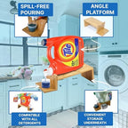 Liquid Laundry Detergent Holder Stand with Tray & Strap - 2 Pack - Wood - Image 7