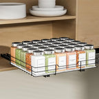 BOIVSHI Spice Rack Organizer for Cabinet, 1 Tier Pull Out Spice Rack, Spice Organizer for Cabinet, Kitchen and Pantry, Fits Spices, Sauces, Canned Food (12.5''Wx10.5''Dx2.5''H) by BOIVSHI