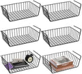 6 Pcs Under Shelf Basket, Slide in Wire Hanging Storage Baskets by Unknown