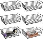 6 Pcs Under Shelf Basket, Slide in Wire Hanging Storage Baskets by Unknown