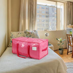 VTSVTS 6 Pack Extra Heavy Duty Large Moving Bags with Comfortable Handle & Strong Zipper,Storage Totes for Space Saving Moving Storage College Supplies Alternative to Moving Box,Pink - Image 4