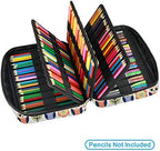YOUSHARES Colored Pencil Case 220 Slots Pen Case Organizer With Handy Wrap & Zipper, Multilayer Holder for Prismacolor Colored Pencils & Gel Pen (Cartoon Owl) - Image 3