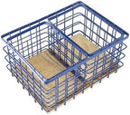 happimess Evvie 3-Piece Wire Metal Wood Nesting Baskets 15", Navy/Natural - Image 5