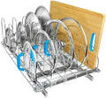 LYNK PROFESSIONAL® Pull Out Pot and Pan Lid Organizer Inside Cabinet - Lifetime Ltd. Warranty – Cookie Sheet Organizer for Cabinet – Slide Out Baking Sheet Organizer - 14W x 21D, Extra-Large, Chrome by LYNKPROFESSIONAL
