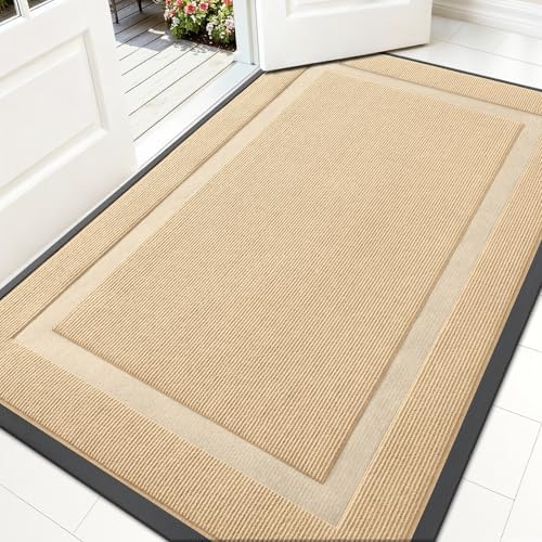 OLANLY Front Door Mat Outside 59x34, All-Season Heavy-Duty Rubber Doormat by OLANLY