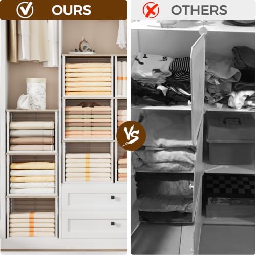3PCS Stackable Closet Organizers and Storage Basket - Image 5