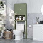 Over the Toilet Storage Cabinet, Bathroom Storage Organizer, Green by Meilocar