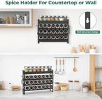 EsLuker.ly Spice Seasoning Rack Organizer Kitchen Countertop, 4 Tier Bamboo - Image 6