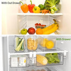 Large Fridge Drawer Organizer 14in-20in Upgradation Refrigerator Undershelf Drawer, Extra-Deep Storage Deli Meat, Cheese, Eggs, Fruit, Vegetable - Image 2