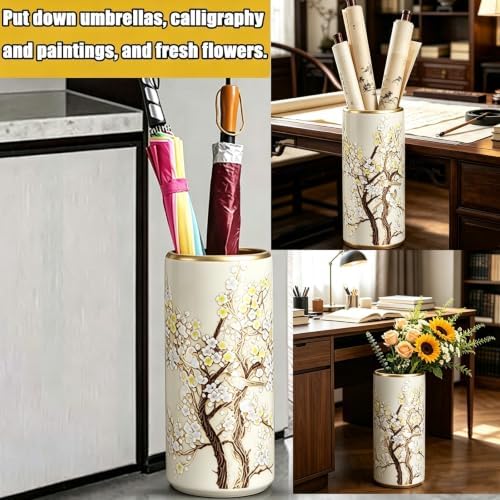 Multicolor Ceramic Umbrella Holder Multifunctional Patterned Umbrella-Stand - Image 2