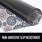GORILLA GRIP LeakGuard Under Sink Mat, 24x60 Spiral Gray Turquoise - Image 4
