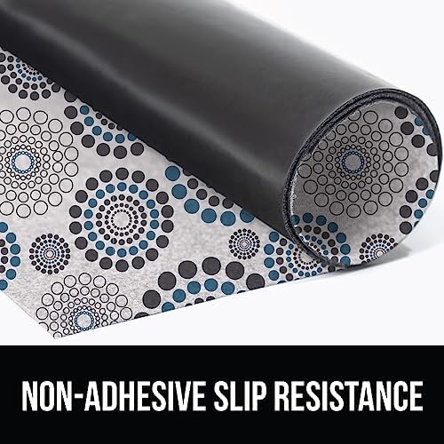 GORILLA GRIP LeakGuard Under Sink Mat, 24x60 Spiral Gray Turquoise - Image 4