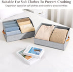Homsorout Closet Organizers and Storage Bins - 4 Pack Collapsible Divided Trapezoidal Cube Storage Bins Baskets with Orange Handle for Organizing Clothes Blankets, Toys, Books, Towels(Ant Gray) - Image 5