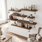 RICHFOCUS Bathroom Floating Shelves for Wall 2Pack|Walnut|28" L - Image 5
